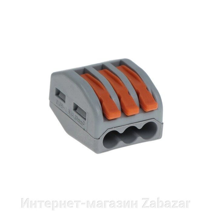 Соединительная клемма DORI (СМК 222-413) 3-х проводная, 100шт от компании Интернет-магазин Zabazar - фото 1