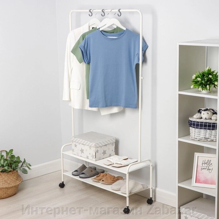 Стойка для одежды «Валенсия 32М», 91,530162 см, цвет белый от компании Интернет-магазин Zabazar - фото 1