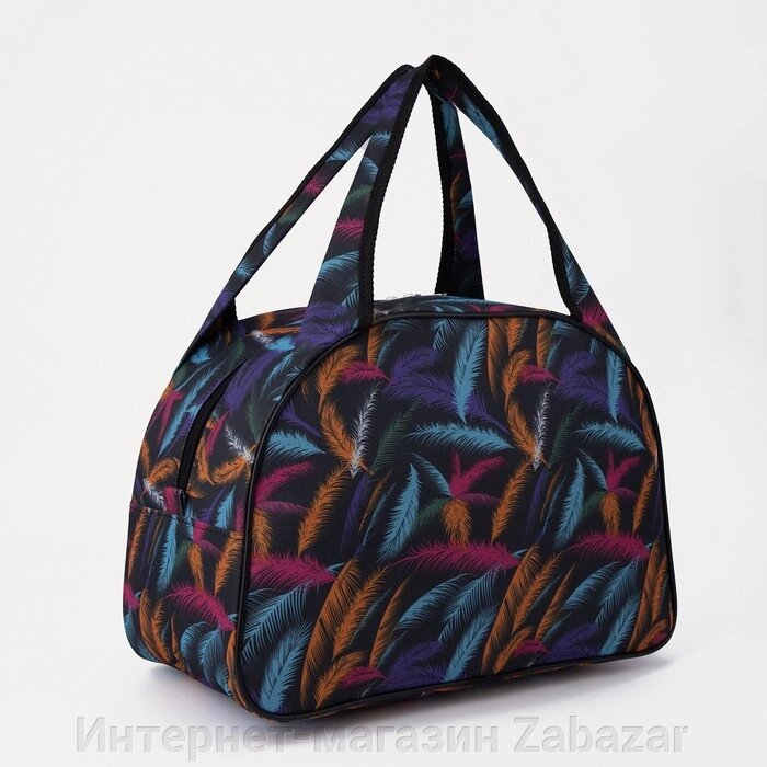 Сумка дорожная на молнии, держатель для чемодана, цвет разноцветный/чёрный от компании Интернет-магазин Zabazar - фото 1