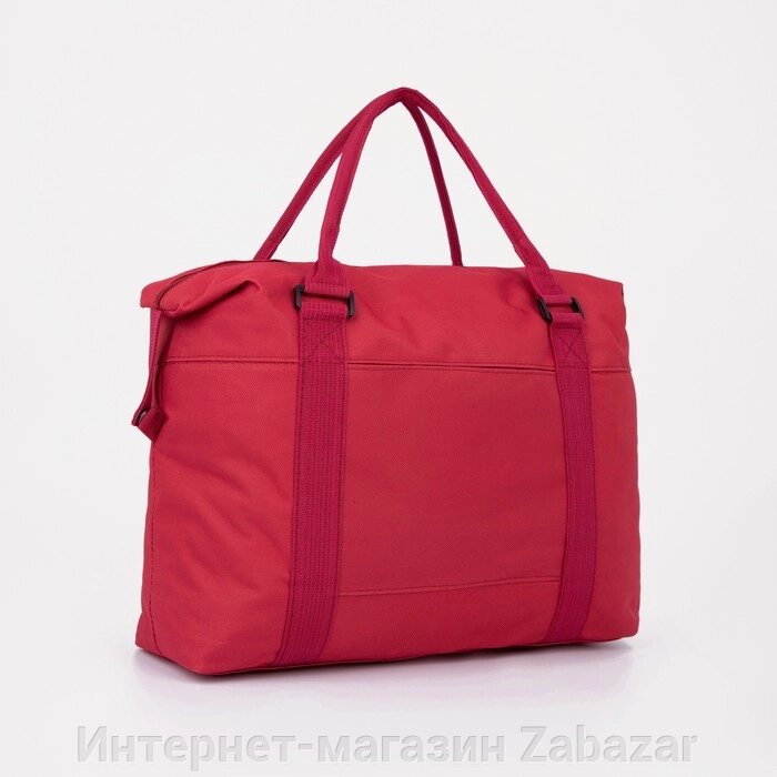 Сумка спортивная на молнии, наружный карман, цвет красный от компании Интернет-магазин Zabazar - фото 1