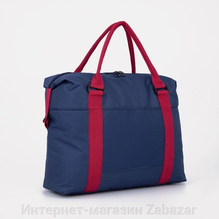 Сумка спортивная на молнии, наружный карман, цвет синий от компании Интернет-магазин Zabazar - фото 1