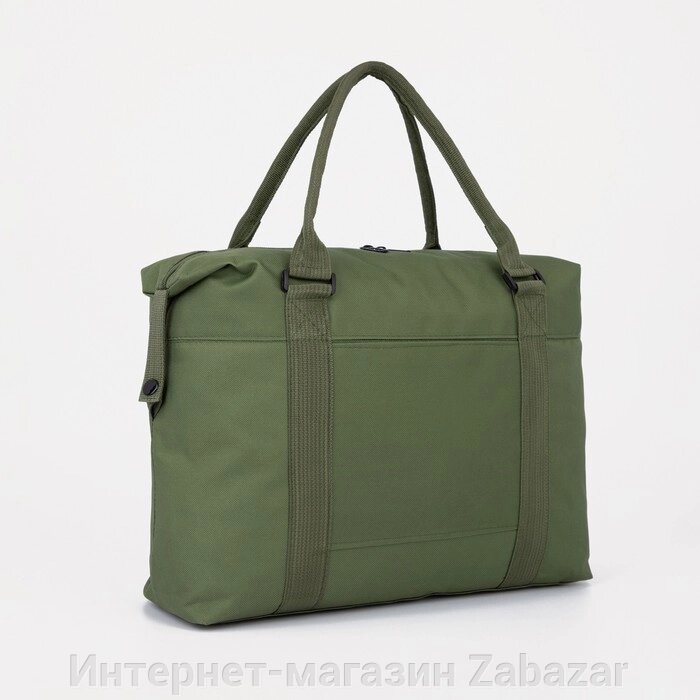 Сумка спортивная на молнии, наружный карман, цвет зелёный от компании Интернет-магазин Zabazar - фото 1