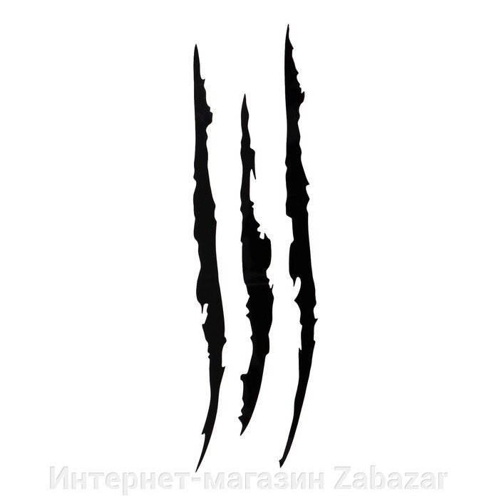 Светоотражающая наклейка "Царапины", 4112 см, черный от компании Интернет-магазин Zabazar - фото 1