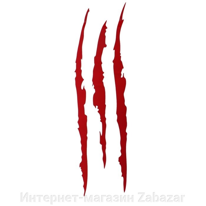 Светоотражающая наклейка "Царапины", 4112 см, красный от компании Интернет-магазин Zabazar - фото 1