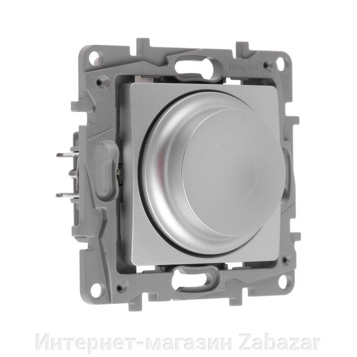 Светорегулятор поворотный Legrand Etika, 300Вт, без нейтрали, Алюминий от компании Интернет-магазин Zabazar - фото 1