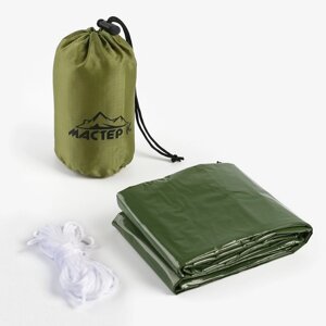 Термоодеяло универсальное "Аdventure"трансформируемое в палатку, спальный мешок), зеленое