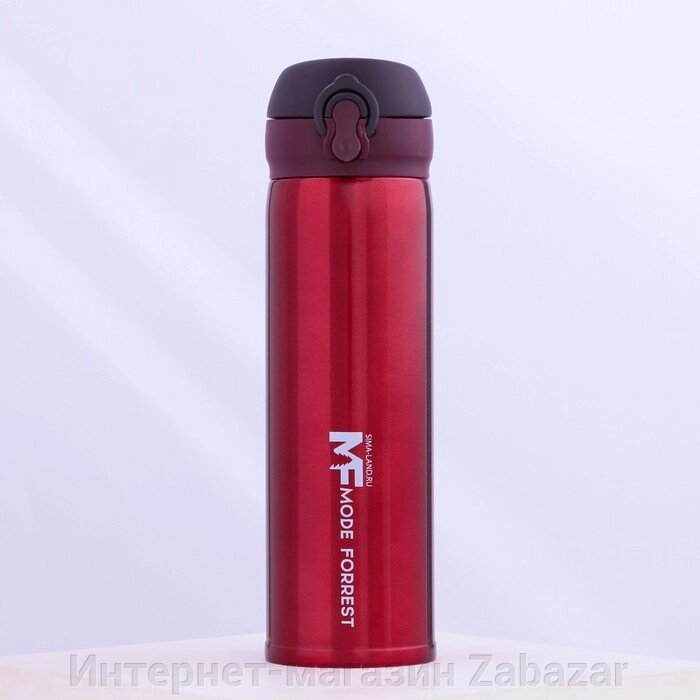 Термос с кнопкой Mode Forrest, 450 мл, красный, время сохранения тепла 10-12 ч от компании Интернет-магазин Zabazar - фото 1
