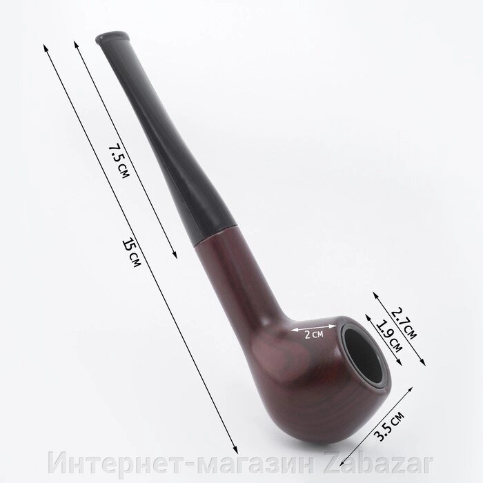 Трубка курительная "Командор", классическая, 15 х 4х 3.7 см от компании Интернет-магазин Zabazar - фото 1