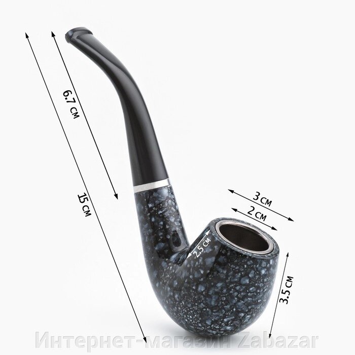 Трубка курительная "Командор", классическая, длина 15 см, d отверстия-2 см от компании Интернет-магазин Zabazar - фото 1