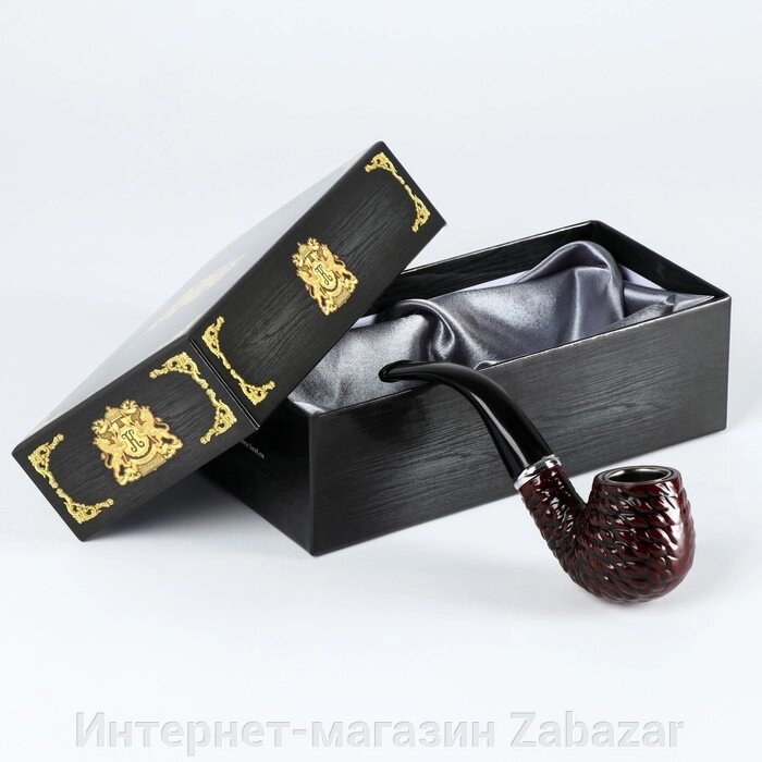 Трубка курительная "Командор", классическая, раструб с чешуйчатой фактурой от компании Интернет-магазин Zabazar - фото 1