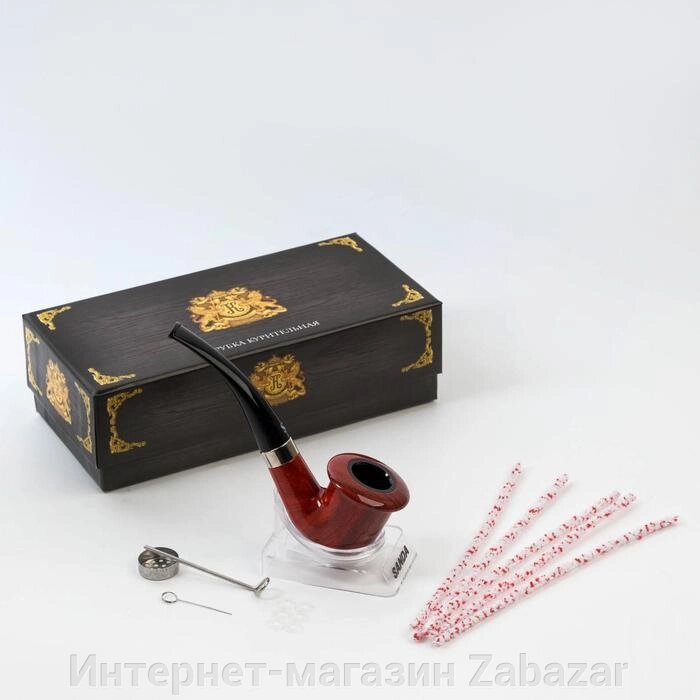 Трубка курительная "Командор" классическая, с чехлом, 12.5 х 3.5 х 4.5 от компании Интернет-магазин Zabazar - фото 1