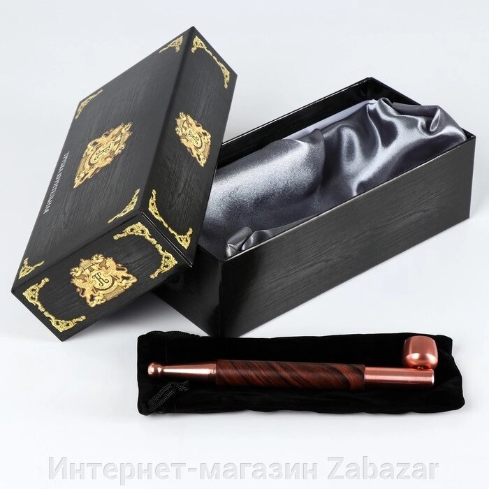 Трубка курительная "Командор", металлическая, 14.8 х 2.8 х 1.6 см от компании Интернет-магазин Zabazar - фото 1