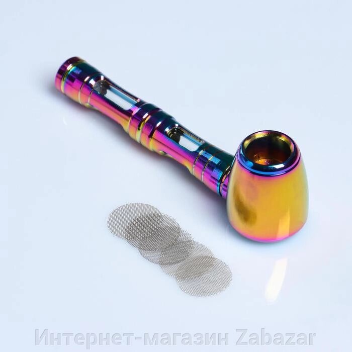 Трубка курительная "Неон", 5 сеточек, 12 х 3.5 х 2.7 от компании Интернет-магазин Zabazar - фото 1