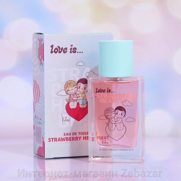Туалетная вода с феромонами Love is strawberry heartbeat, 50 мл от компании Интернет-магазин Zabazar - фото 1