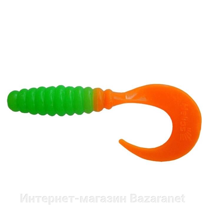 Твистер Helios Credo Lime & Orange, 6 см, 7 шт. (HS-10-020) от компании Интернет-магазин Zabazar - фото 1