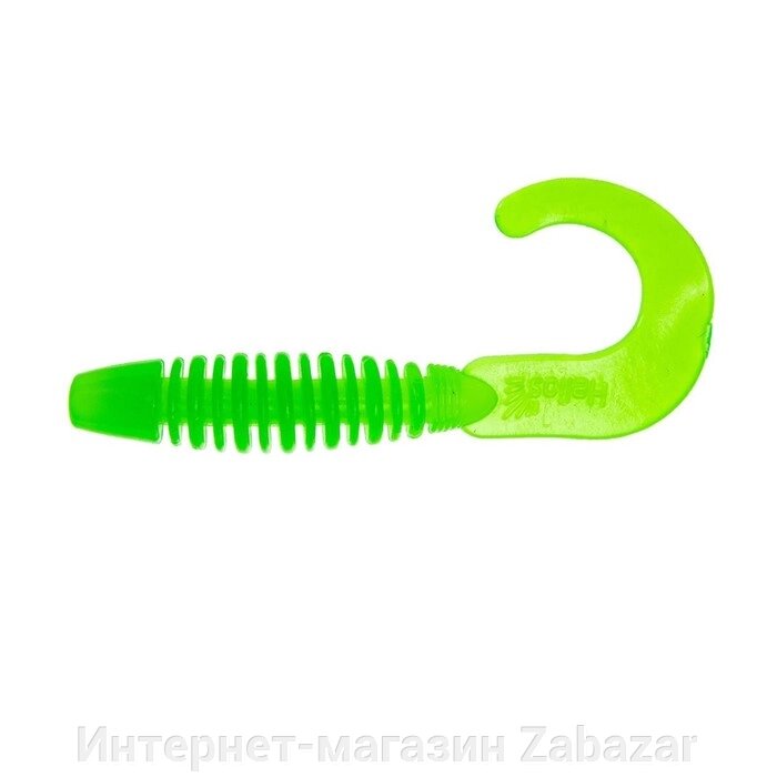 Твистер Helios Din 3 Electric green, 7.9 см, 6 шт. (HS-33-007) от компании Интернет-магазин Zabazar - фото 1