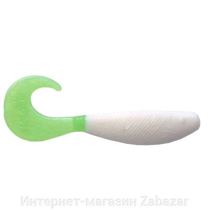 Твистер Helios Hybrid White & Green, 7 см, 7 шт. (HS-13-016) от компании Интернет-магазин Zabazar - фото 1