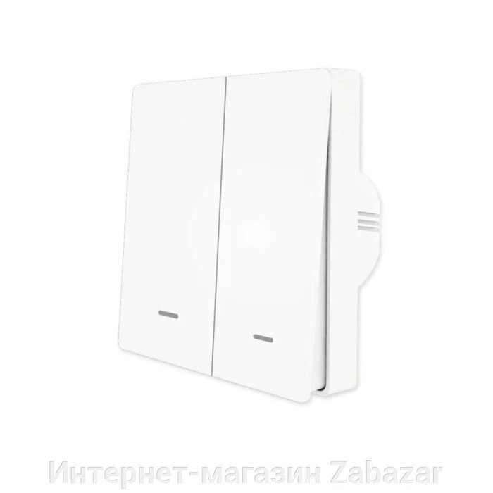 Умный выключатель MOES Gang Smart Switch ZS-B-EU2, Zigbee, 2 кнопки, таймер, расписание от компании Интернет-магазин Zabazar - фото 1