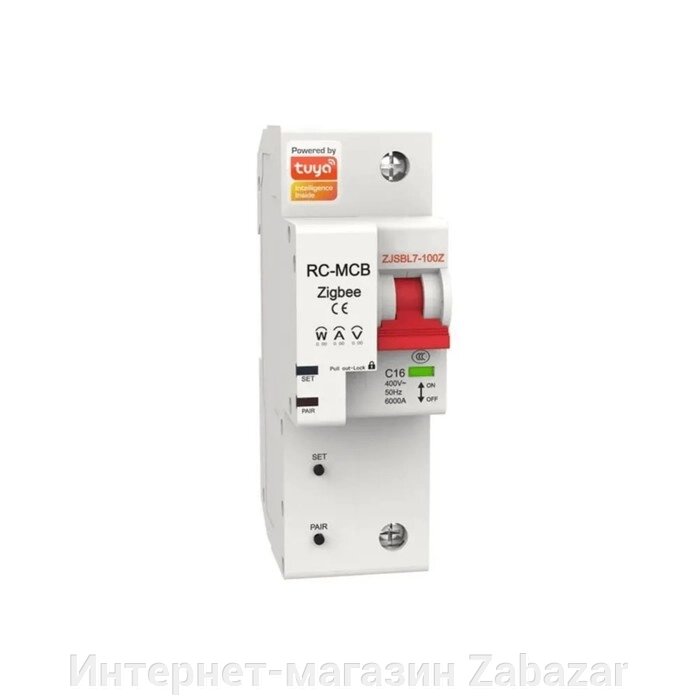 Умный выключатель MOES ZCB-SC-1P16, 16А, Zigbee, защита от перегрузки, голосовое управление от компании Интернет-магазин Zabazar - фото 1