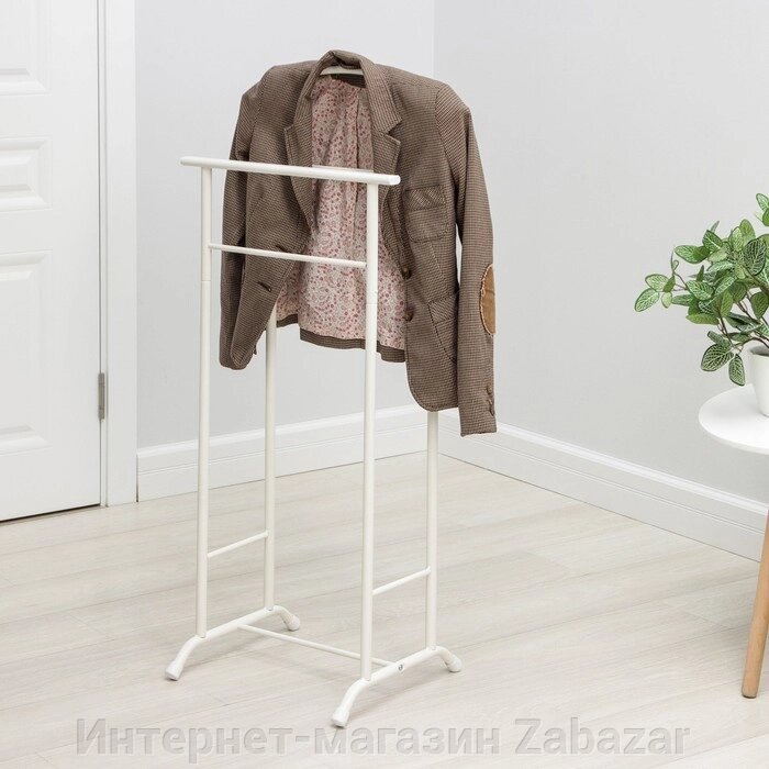 Вешалка костюмная «Стиль-3», 4734,8108 см, цвет белый от компании Интернет-магазин Zabazar - фото 1