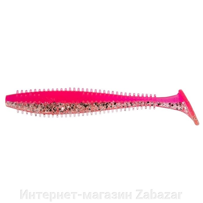 Виброхвост Helios Minoga Silver Sparkles & Pink, 8.5 см, 5 шт. (HS-16-035) от компании Интернет-магазин Zabazar - фото 1