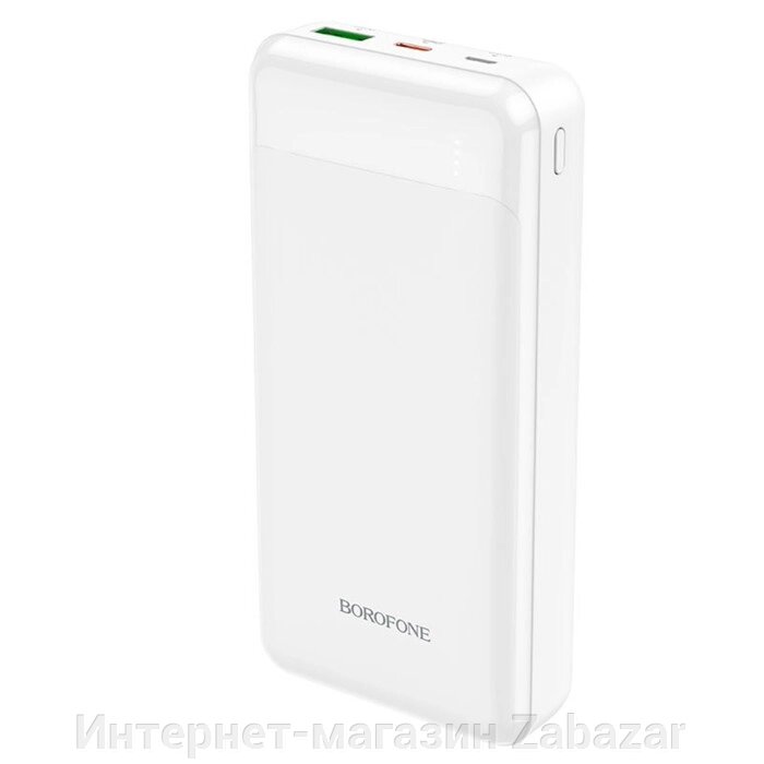 Внешний аккумулятор Borofone BJ19A, Li-Pol, 20000 мАч, PD20W+QC3.0, USB/Type-C 3 А, белый от компании Интернет-магазин Zabazar - фото 1