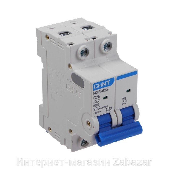 Выключатель автоматический CHINT NXB-63S, 2п, С 25 А, 4.5 кА от компании Интернет-магазин Zabazar - фото 1