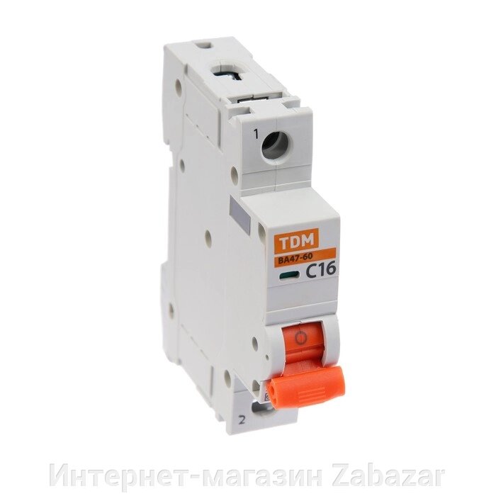 Выключатель автоматический TDM ВА47-60, 1п, 16 А, 6 кА, C, SQ0223-0077 от компании Интернет-магазин Zabazar - фото 1