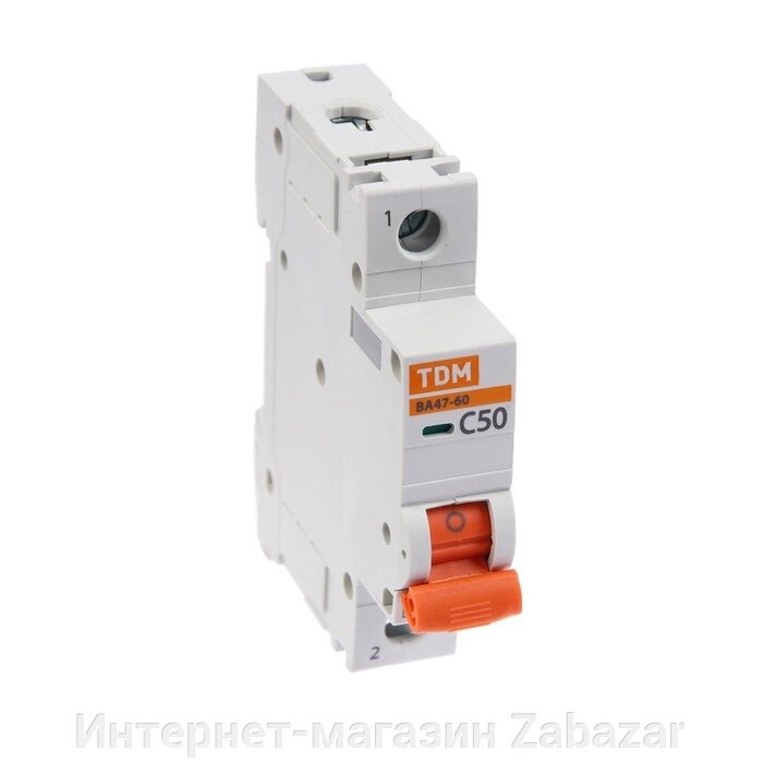 Выключатель автоматический TDM ВА47-60, 1п, 50 А, 6 кА, C, SQ0223-0082 от компании Интернет-магазин Zabazar - фото 1