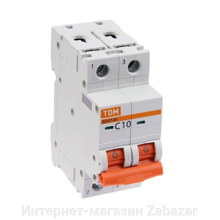 Выключатель автоматический TDM ВА47-60, 2п, 10 А, 6 кА, C, SQ0223-0091 от компании Интернет-магазин Zabazar - фото 1