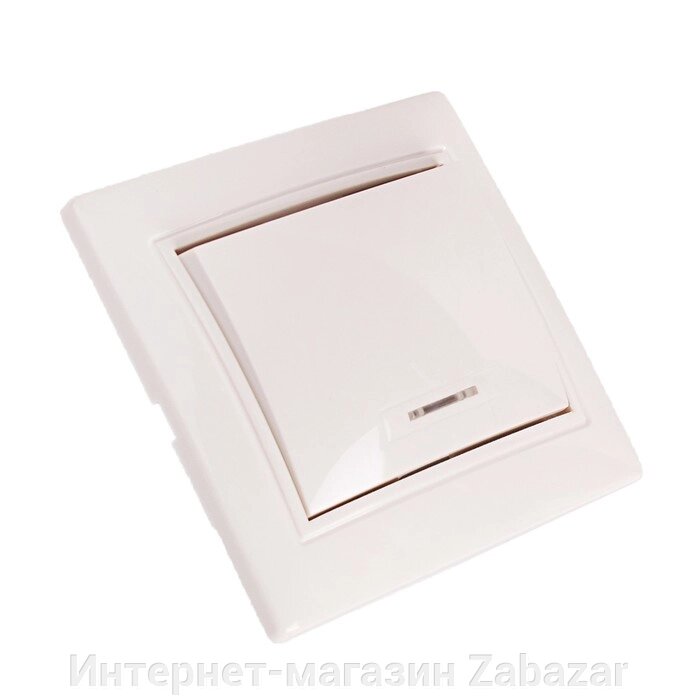 Выключатель Smartbuy "Венера", 10 А, 1 клавиша, с индикатором, белый от компании Интернет-магазин Zabazar - фото 1