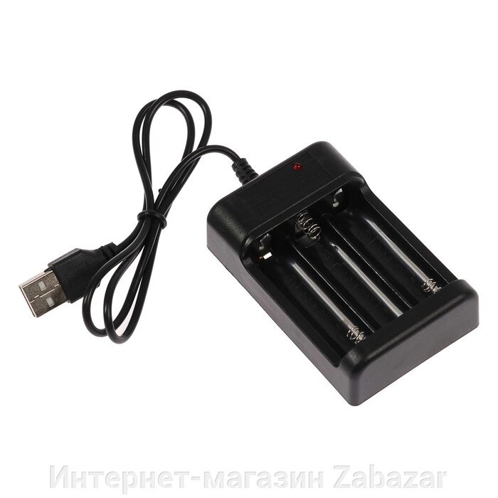 Зарядное устройство для трех аккумуляторов АА UC-25, USB, ток заряда 250 мА, чёрное от компании Интернет-магазин Zabazar - фото 1
