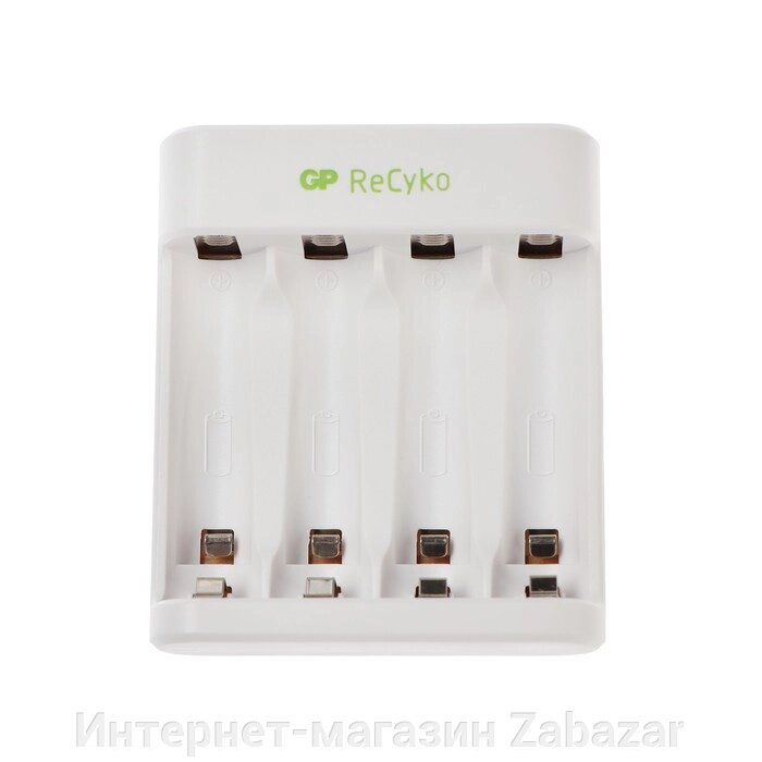 Зарядное устройство GP E411, для аккумуляторов 4хAA/AAA, белый от компании Интернет-магазин Zabazar - фото 1