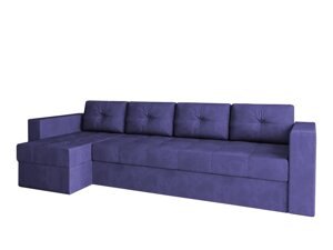 Угловой диван Константин макси (Long) фиолетовый вельвет
