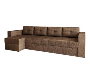 Угловой диван Константин макси (Long) коричневая рогожка