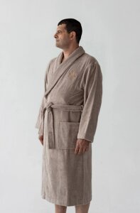 Мужской махровый халат RUSDECOR, цвет бронзовый, 100% хлопок
