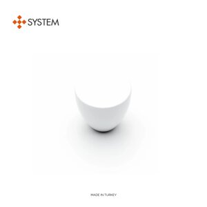 Ручка-кнопка мебельная SYSTEM SY1904 0026 AL315 (белый матовый)