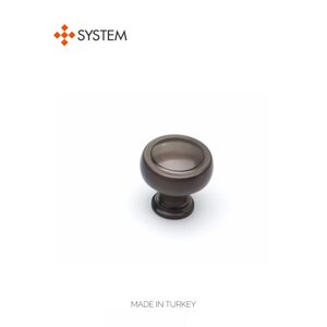 Ручка-кнопка мебельная SYSTEM SY1915 0032 BBN (черный матовый никель)