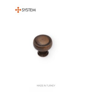 Ручка-кнопка мебельная SYSTEM SY1915 0032 MVB (античная матовая бронза)