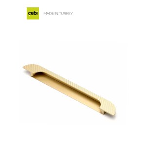 Ручка мебельная CEBI A1211 224 мм PC35 (матовое золото полимер)