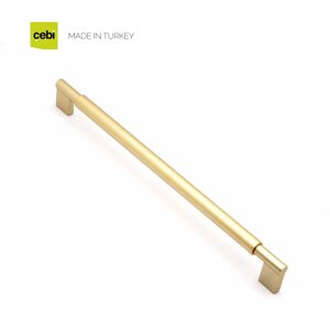 Ручка мебельная CEBI A1243 320 мм SMOOTH (гладкая) PC35 (матовое золото)