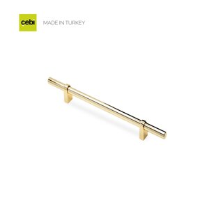 Ручка мебельная CEBI A1260 224 мм SMOOTH (гладкая) MP11 (глянцевое золото)