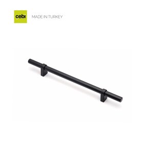 Ручка мебельная CEBI A1260 224 мм SMOOTH (гладкая) MP24 (черный)