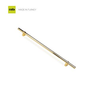 Ручка мебельная CEBI A1260 384 мм SMOOTH (гладкая) MP11 (глянцевое золото)