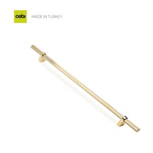 Ручка мебельная CEBI A1260 384 мм STRIPED (в полоску) MP11 (глянцевое золото)