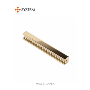 Ручка мебельная SYSTEM SY1700 0160 мм GL (глянцевое золото)