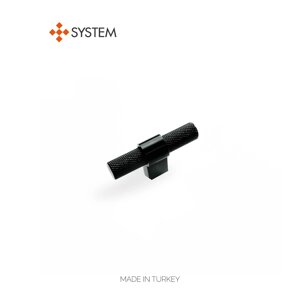 Ручка мебельная SYSTEM SY8774 0008 AL6-AL6 (черный матовый / черный матовый)