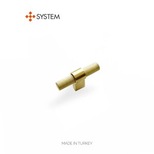 Ручка мебельная SYSTEM SY8774 0008 BB-BB ( матовое золото / матовое золото)
