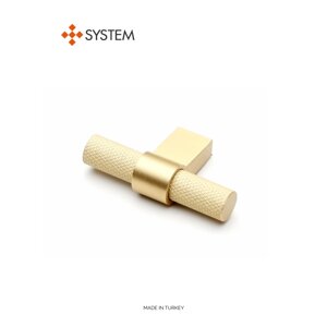 Ручка мебельная SYSTEM SY8774 0008 BB-BB ( матовое золото / матовое золото)