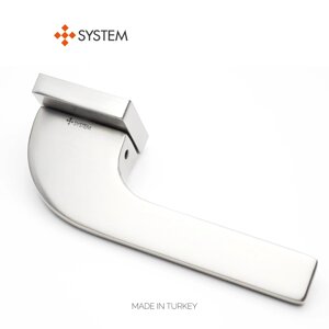 Ручки дверные SYSTEM NESTOR SQ NBMX (брашированный матовый никель)